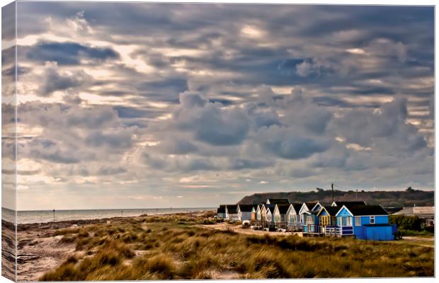 Hengistbury Head Beach Huts Dorset Canvas Print by Andy Evans Photos