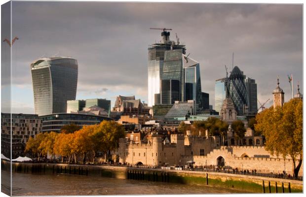 City of London Skyline Cityscape England Canvas Print by Andy Evans Photos