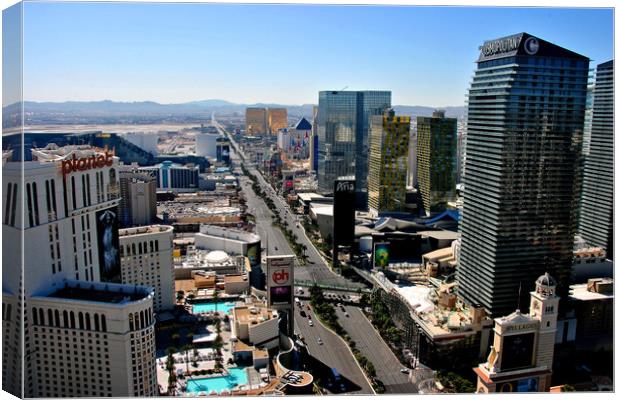 Las Vegas Strip Skyline Cityscape America USA Canvas Print by Andy Evans Photos