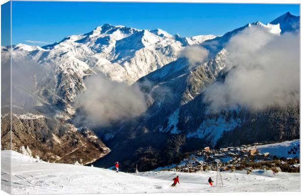 Courchevel 1850 3 Valleys French Alps France Canvas Print by Andy Evans Photos