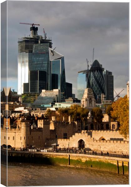 City of London Cityscape Skyline England UK Canvas Print by Andy Evans Photos