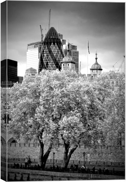 City of London Cityscape Skyline England UK Canvas Print by Andy Evans Photos