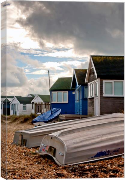 Beach huts Hengistbury Head Bournemouth Dorset Canvas Print by Andy Evans Photos