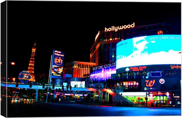 Planet Hollywood Hotel Las Vegas Strip America Canvas Print by Andy Evans Photos