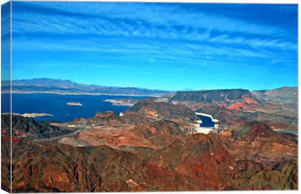 Majestic Hoover Dam: A Desert Masterpiece Canvas Print by Andy Evans Photos