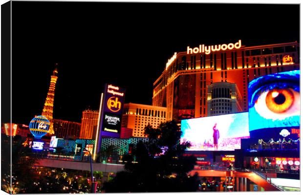 Planet Hollywood Hotel Las Vegas Strip America Canvas Print by Andy Evans Photos