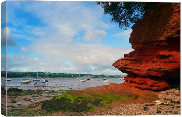 Lympstone On The River Exe Devon England UK Canvas Print by Andy Evans Photos