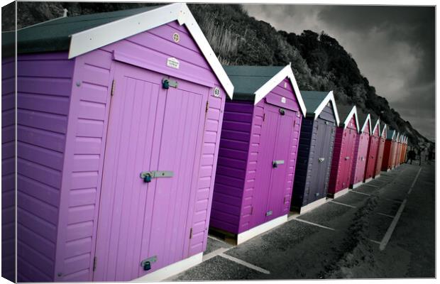 Bournemouth Beach Huts Dorset England Canvas Print by Andy Evans Photos