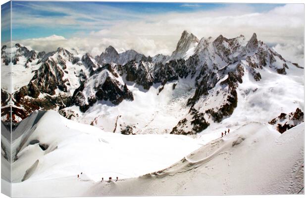 Chamonix Aiguille du Midi French Alps France Canvas Print by Andy Evans Photos