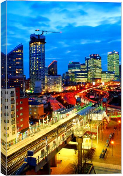 East India Dock Station Canary Wharf London Canvas Print by Andy Evans Photos