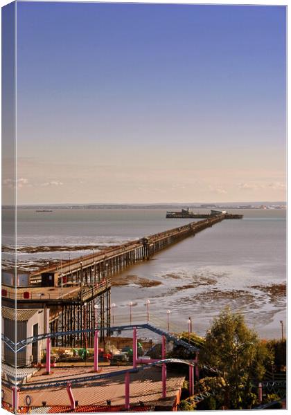 Southend on Sea Pier Essex England Canvas Print by Andy Evans Photos