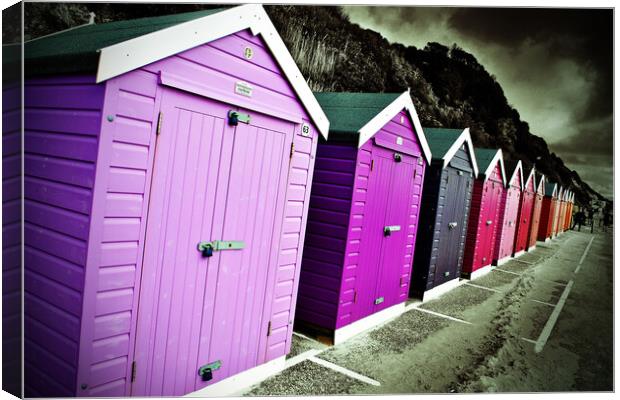 Bournemouth Beach Huts Dorset England UK Canvas Print by Andy Evans Photos