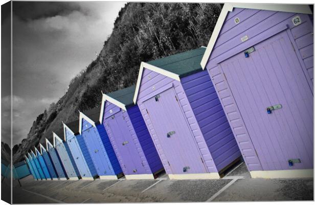 Bournemouth Beach Huts Dorset England UJ Canvas Print by Andy Evans Photos
