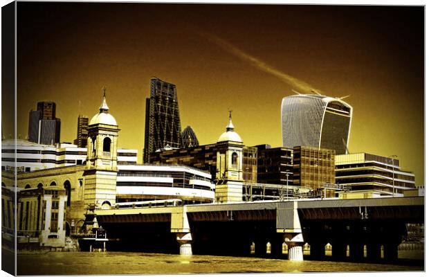 Cannon Street Station London England Canvas Print by Andy Evans Photos