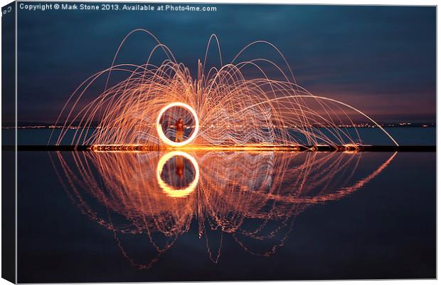 Amazing golden trails of light Canvas Print by Mark Stone