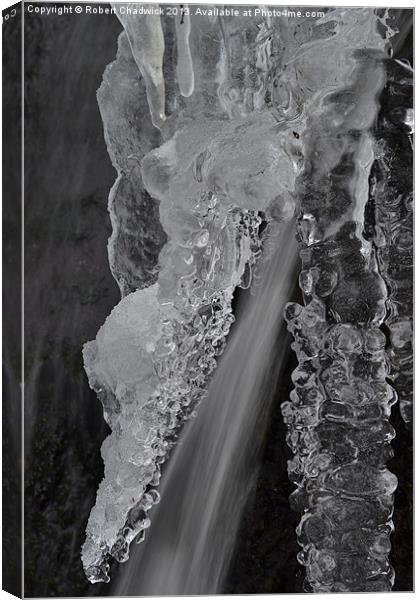 frozen waterfall Canvas Print by Robert Chadwick