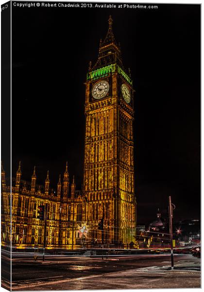 Big, Ben, H Canvas Print by Robert Chadwick