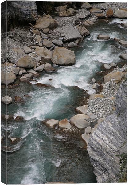 river in taroko national park Canvas Print by anne lyubareva