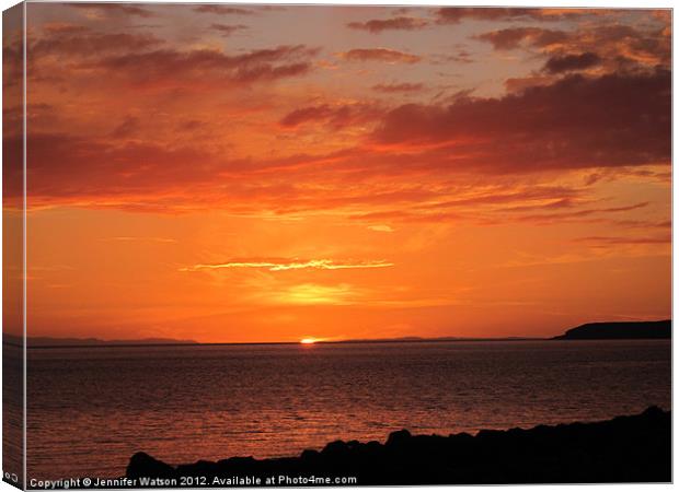 Port Henderson sunset Canvas Print by Jennifer Henderson