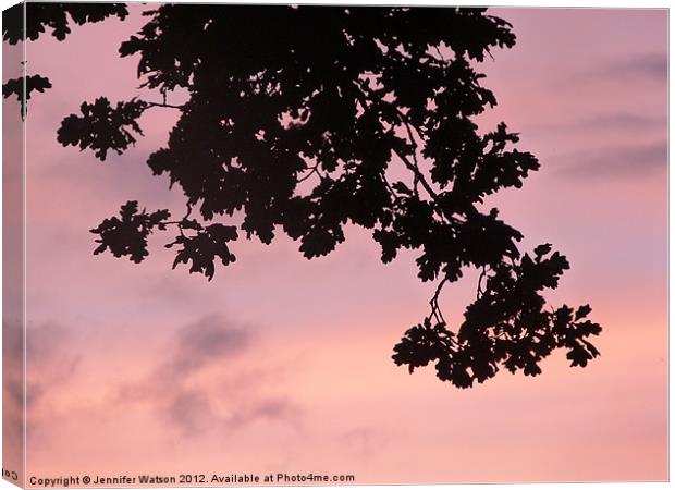 Oak Sunset Canvas Print by Jennifer Henderson