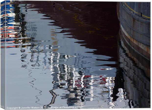 Harbour Reflections 1 Canvas Print by Jennifer Henderson