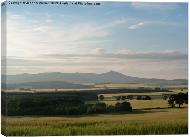 Bennachie View Canvas Print by Jennifer Henderson