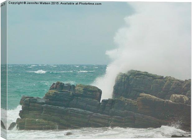  Breaking waves Canvas Print by Jennifer Henderson