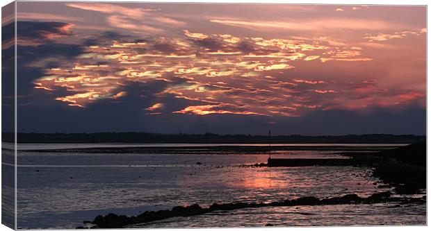 orange glow at sundown Canvas Print by mark pettican