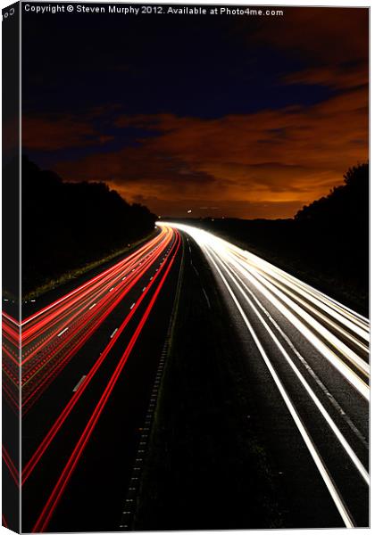 Light Trails Canvas Print by Steven Murphy