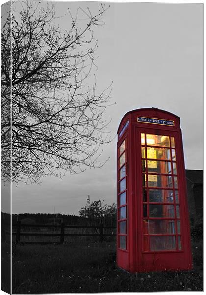 The big Red phone Box Canvas Print by Steven Murphy
