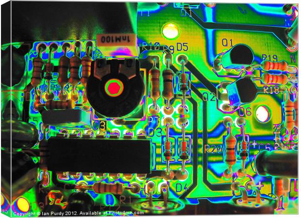 Circuit Board Canvas Print by Ian Purdy