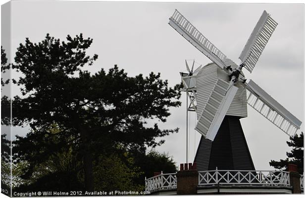 Windmill on the Common Canvas Print by Will Holme