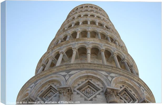 The Leaning Tower Of Pisa Canvas Print by Will Holme