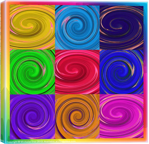 Colour Swirls Canvas Print by Michelle Orai