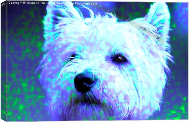  Totally Cool Westie Canvas Print by Michelle Orai