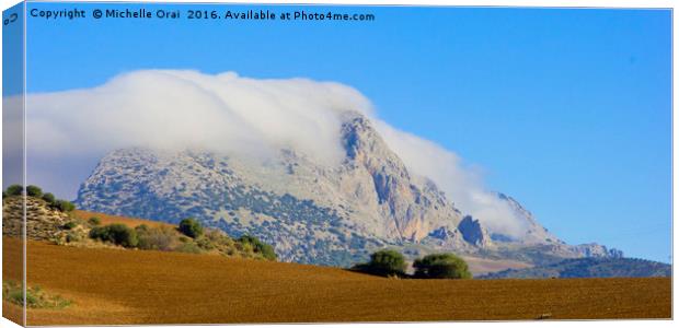 Rolling Clouds, Antequera Canvas Print by Michelle Orai