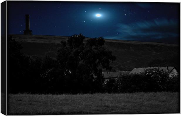 Holcombe Hill by Moonlight Canvas Print by Ade Robbins