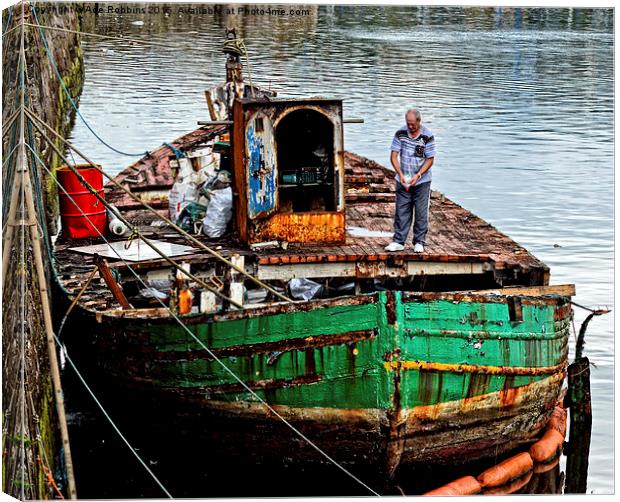  HDR Effect. Restoration of Fire damaged Boat Canvas Print by Ade Robbins