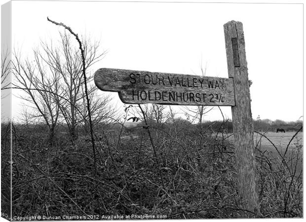 Stour Valley Way Canvas Print by Duncan Chambers