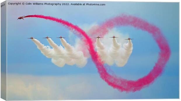 The Red Arrows At Flying Legends 2 Canvas Print by Colin Williams Photography