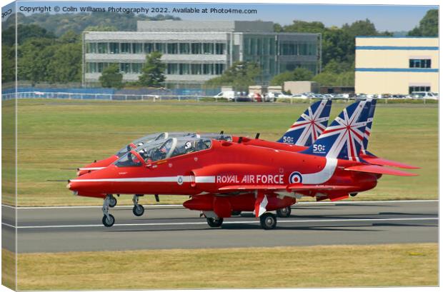  The Reds - Ready To Roll ! - Farnborough 2014 - 2 Canvas Print by Colin Williams Photography