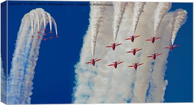The Red Arrows Farnborough 2014 - 2 Canvas Print by Colin Williams Photography