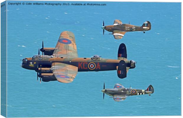 Battle of Britain Memorial Flight Eastbourne  4 Canvas Print by Colin Williams Photography