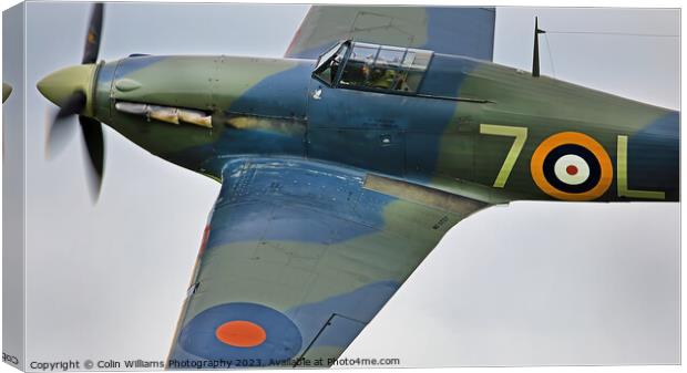 Hawker Hurricane Banking Pass Canvas Print by Colin Williams Photography