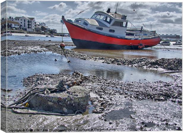 Low Tide Shoreham Canvas Print by Colin Williams Photography