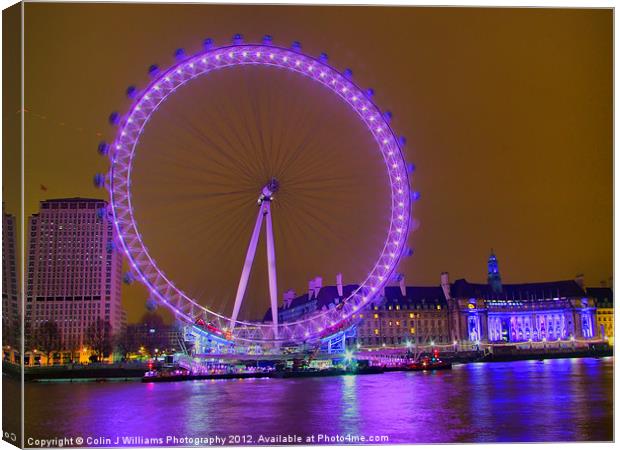 The London Eye Canvas Print by Colin Williams Photography