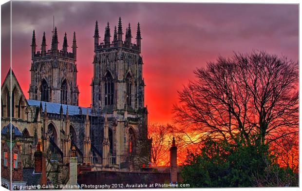 York Minster Sunset Canvas Print by Colin Williams Photography