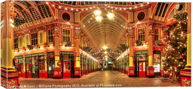 2.50am New Years Day - Leadenhall Market Canvas Print by Colin Williams Photography