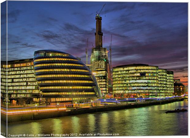 The Shard - Half Way There ! Canvas Print by Colin Williams Photography