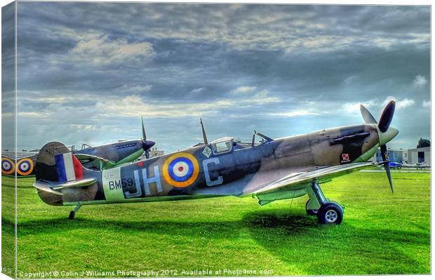 Twin Spitfires Canvas Print by Colin Williams Photography